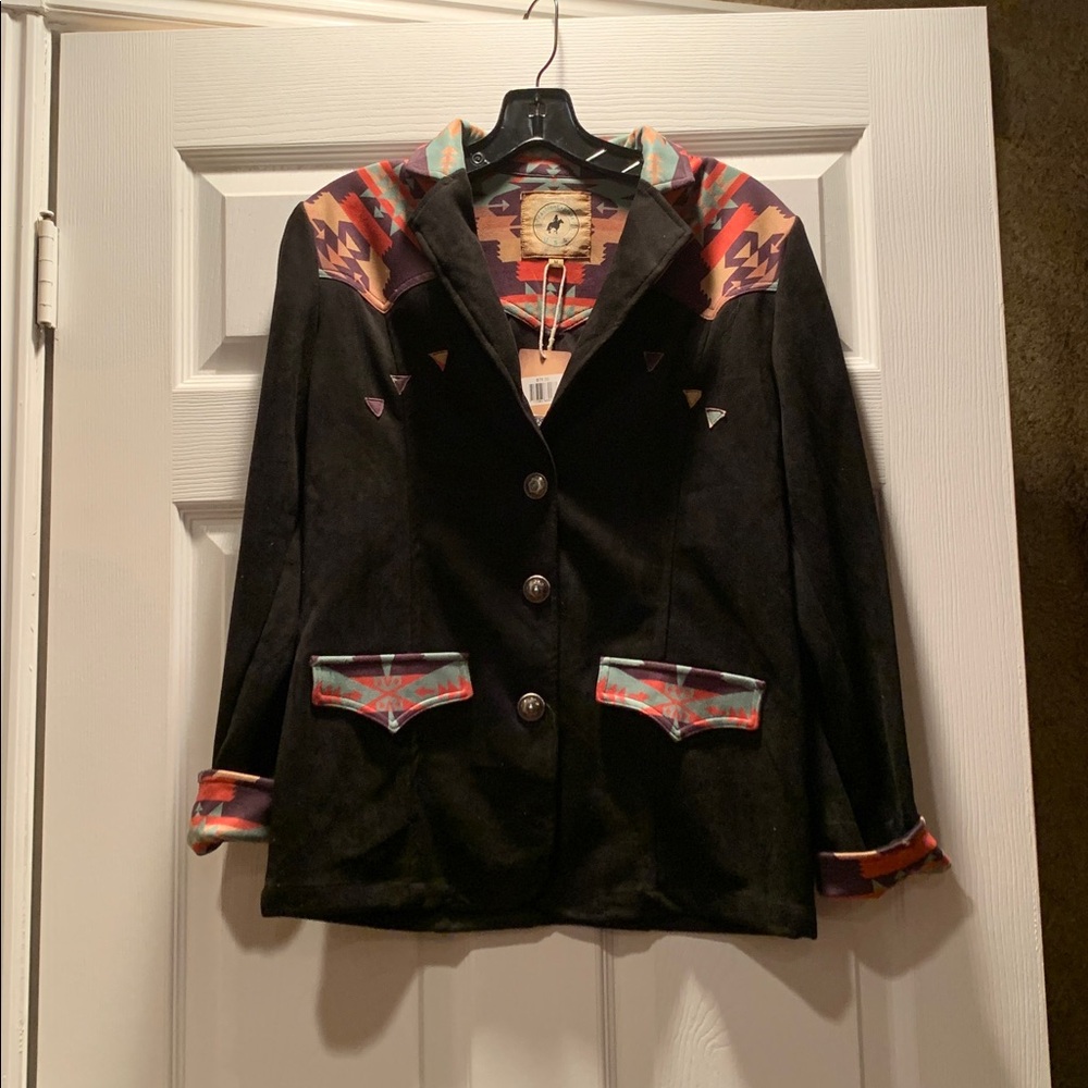 Colorful Western-Inspired Blazer- Jacket, NWT
Pit to pit measures 19.5